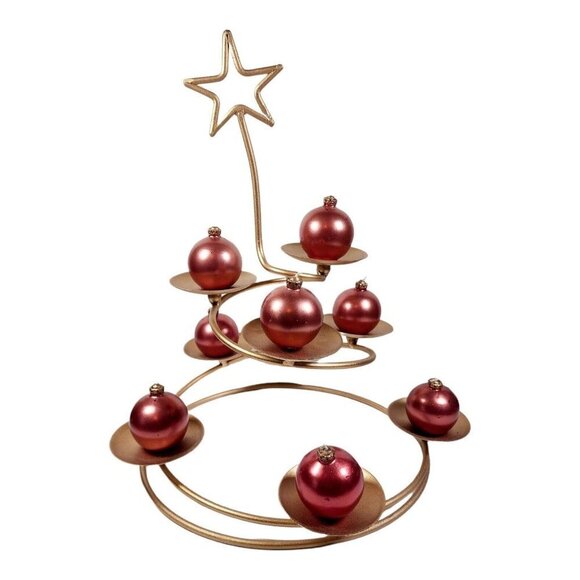PartyLite Metal Star Holiday Ball Ornament Candles Holder tabletop Centerpiece - Picture 1 of 8